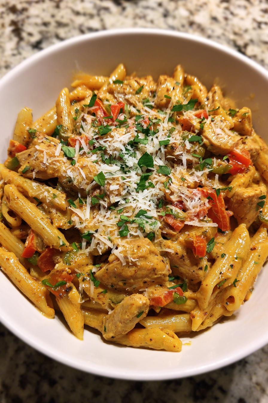 one pot creamy cajun pasta - detail 2