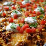 taco casserole with tortilla chips